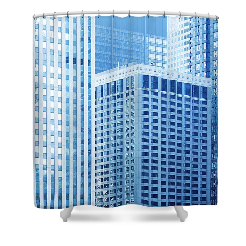 Scenics Shower Curtain featuring the photograph Urban Chicago Skyscaper Landscape Hz by Yinyang