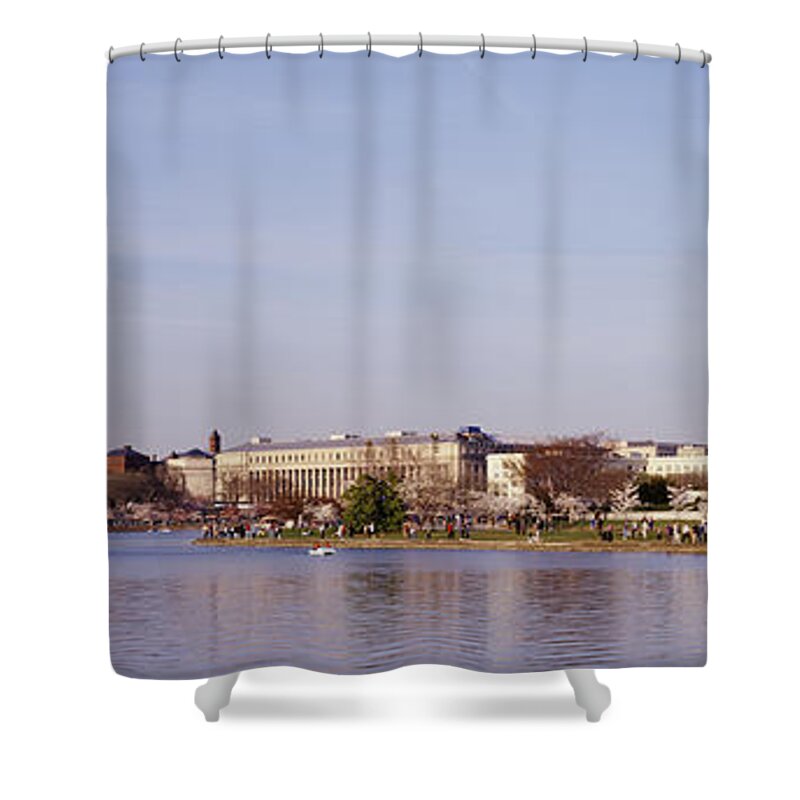 Photography Shower Curtain featuring the photograph Usa, Washington Dc, Washington Monument by Panoramic Images