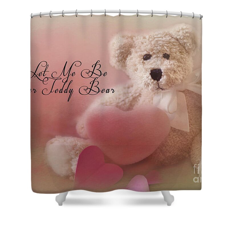 Valentine Shower Curtain featuring the photograph Valentine Bear 2 by Pam Holdsworth