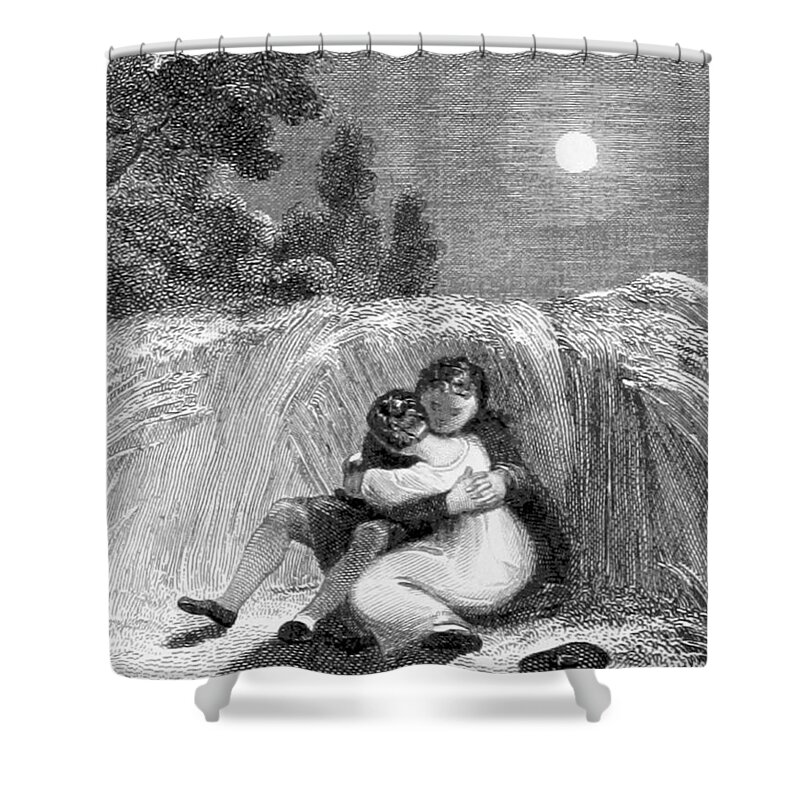 Holiday Shower Curtain featuring the photograph Valentines Day, 1811 by British Library