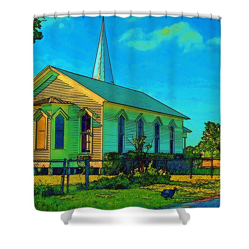 Color Shower Curtain featuring the photograph Van Gogh Visits Rural Texas by Gary Holmes
