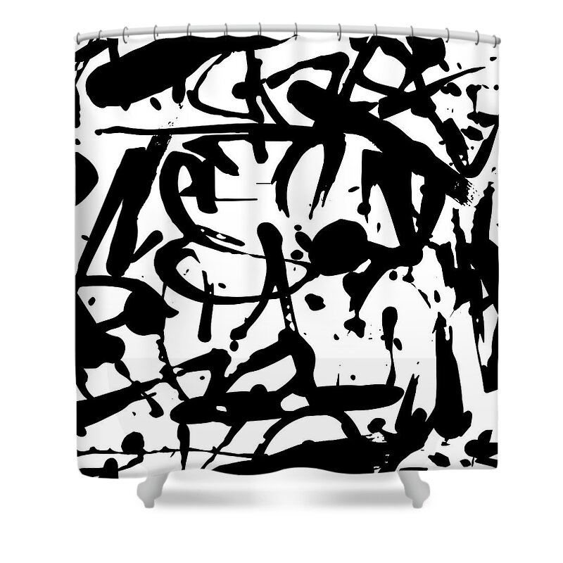 Crown Shower Curtain featuring the digital art Vector Graffiti Seamless Pattern With by Vanzyst