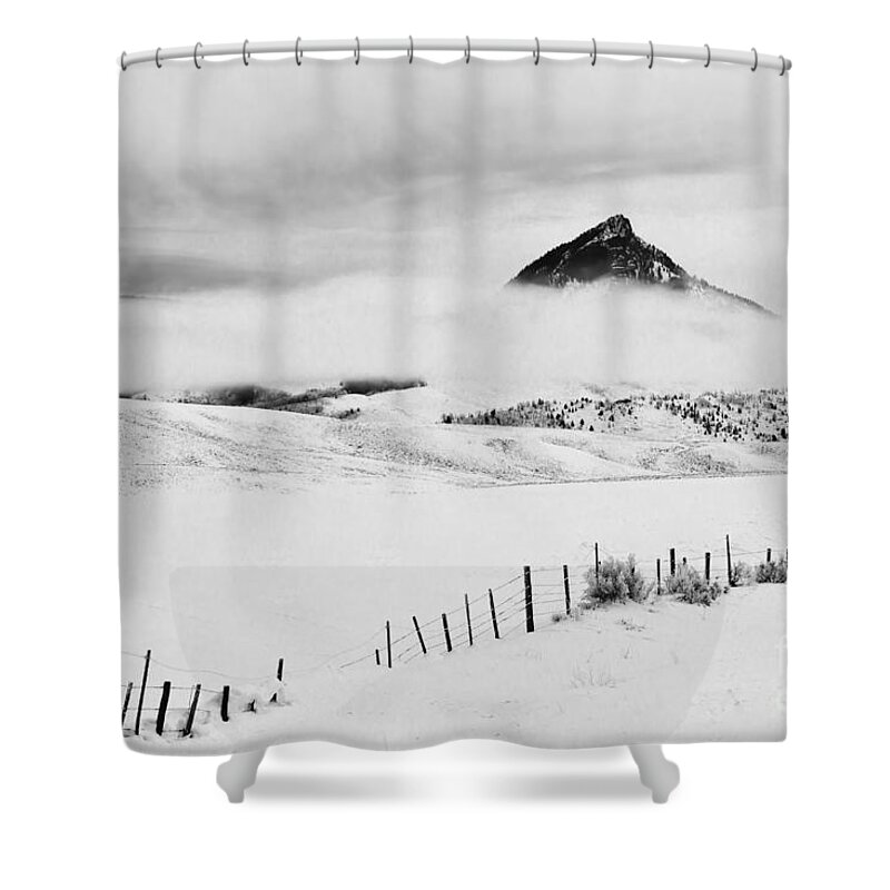Colorado Shower Curtain featuring the photograph Veiled Winter Peak by Kristal Kraft