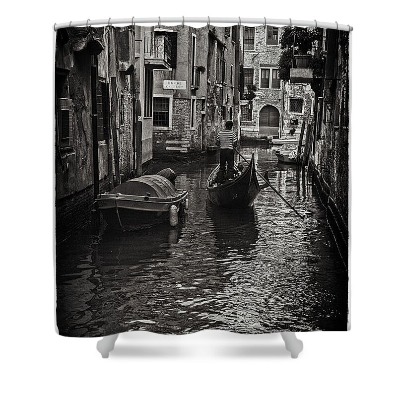 Venice Italy Shower Curtain featuring the photograph Venice Canal Memory by Madeline Ellis