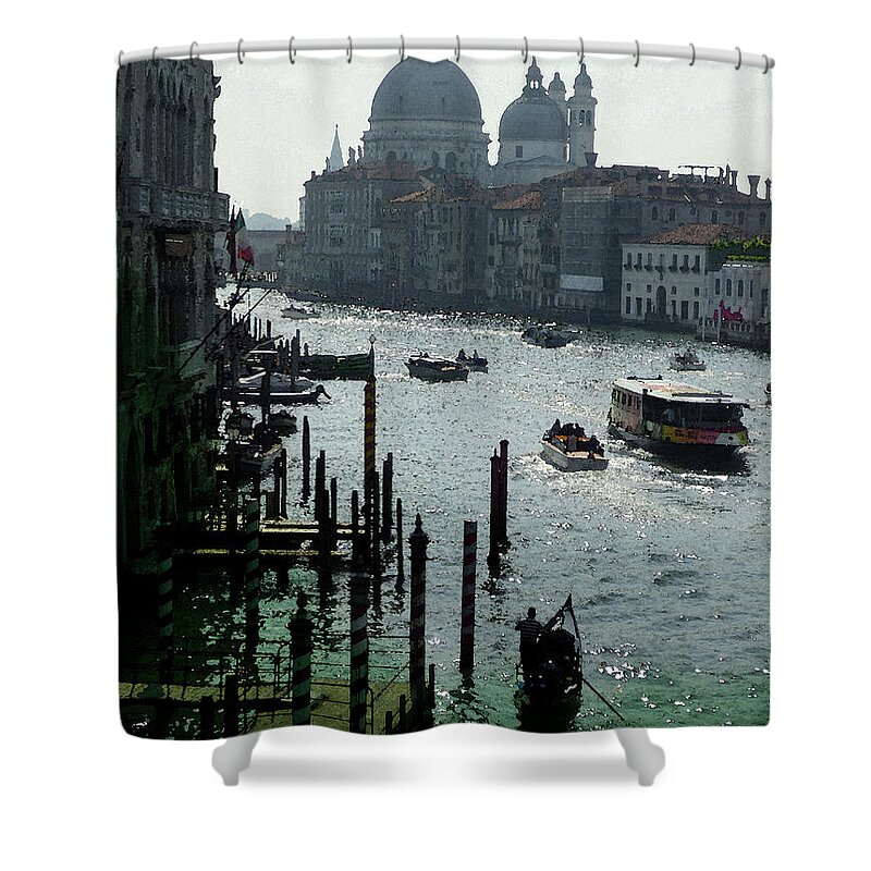 Italy Shower Curtain featuring the photograph Venice Grand Canale Italy Summer by Irina Sztukowski