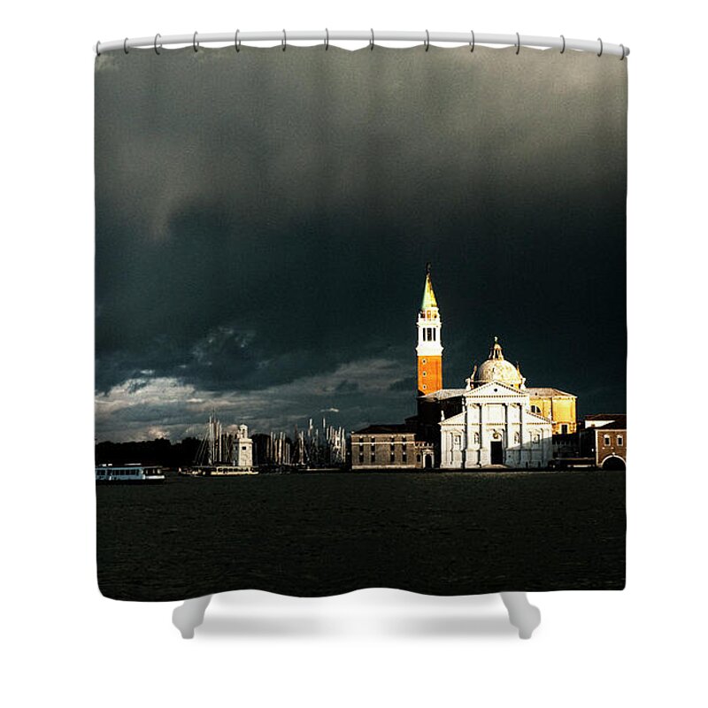 Venice Shower Curtain featuring the photograph Venice island Saint Giorgio Maggiore by Heiko Koehrer-Wagner