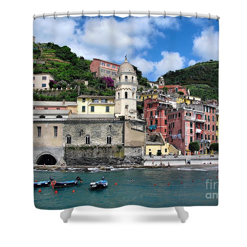 Vernazza Shower Curtain featuring the photograph Vernazza.Cinque Terre by Jennie Breeze