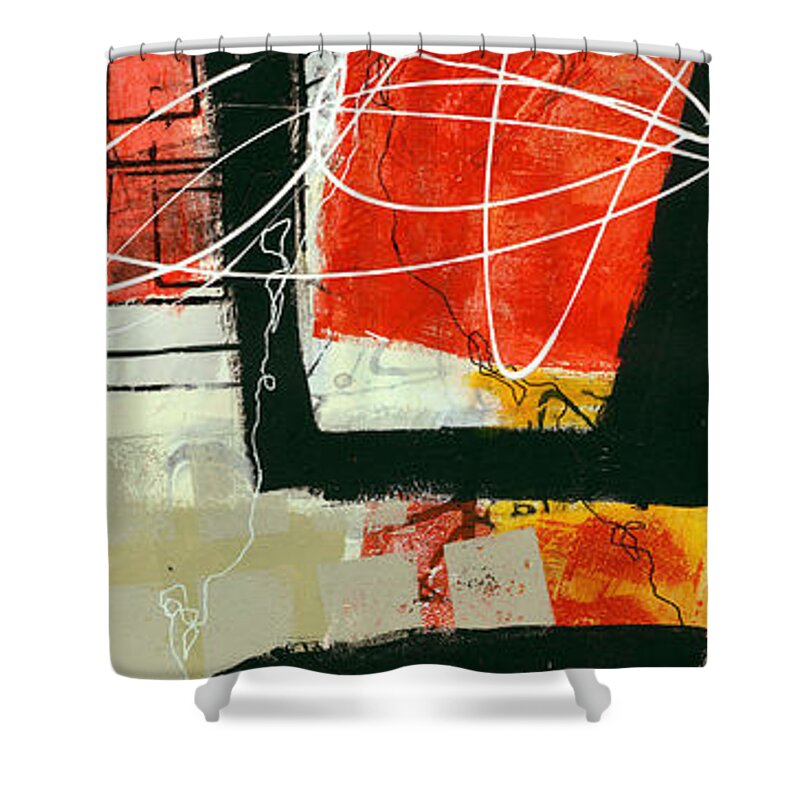 Vertical Shower Curtain featuring the painting Vertical 1 by Jane Davies
