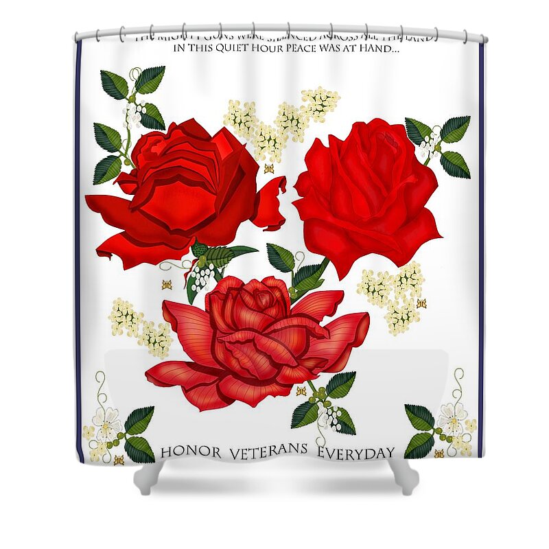Veterans Day Shower Curtain featuring the painting Veterans Day 2013 by Anne Norskog