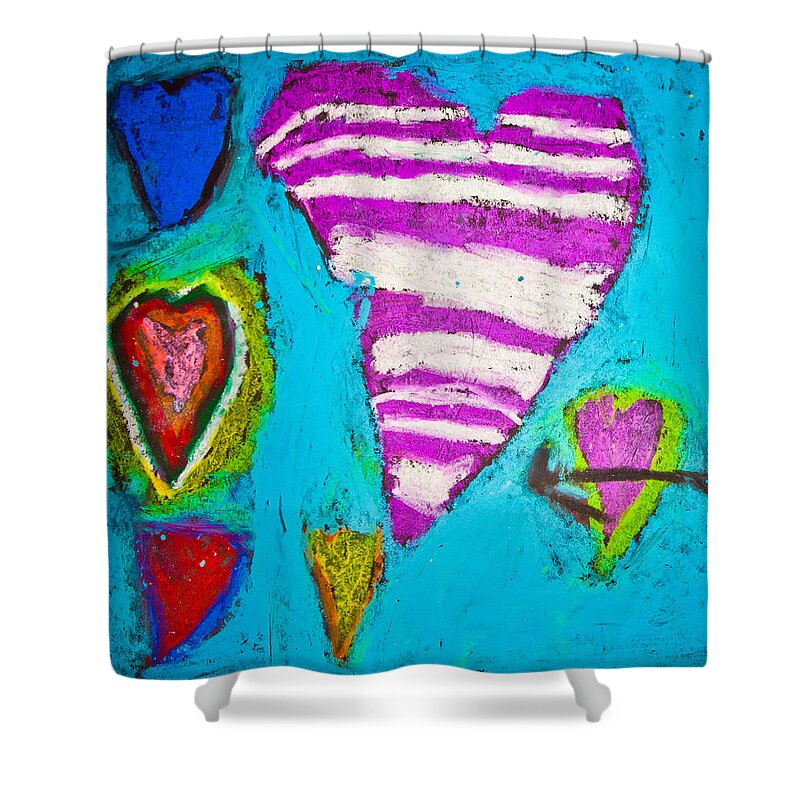 Heart Photo Shower Curtain featuring the photograph Vibrant Love by Sara Frank