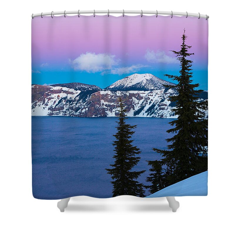 America Shower Curtain featuring the photograph Vibrant Winter Sky by Inge Johnsson