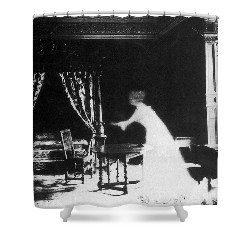 Parapsychology Shower Curtain featuring the photograph Victorian Ghost 19th Century by Photo Researchers
