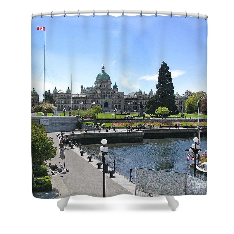 Victoria Shower Curtain featuring the photograph Victoria's Parliament Buildings by Vivian Martin
