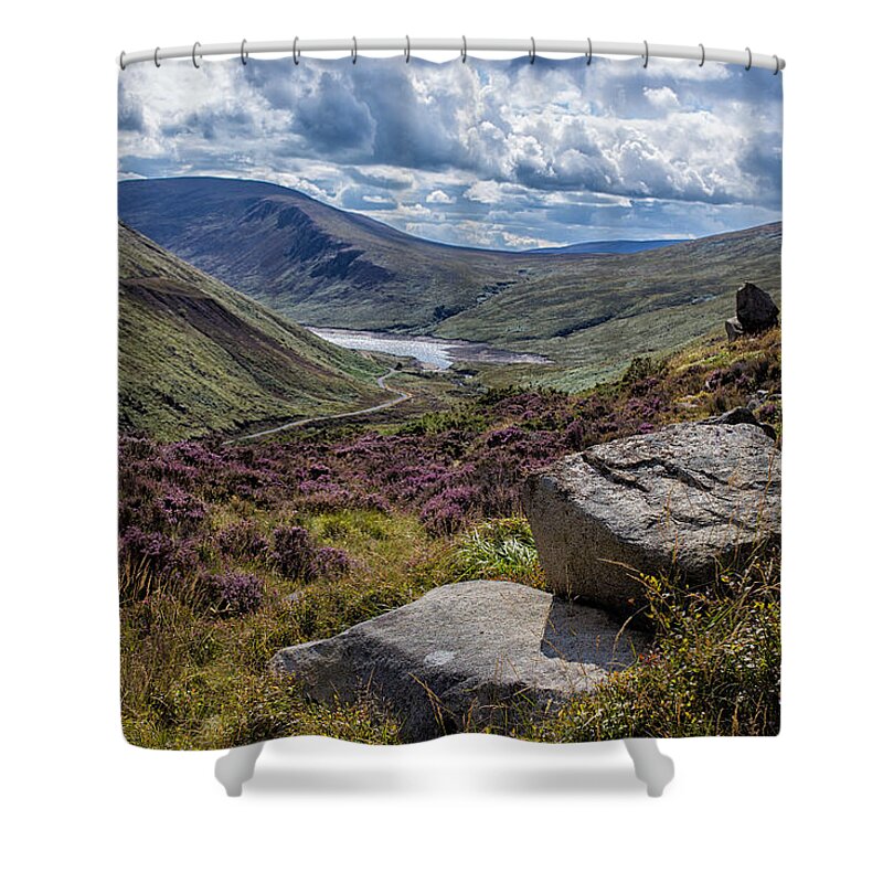 Silent Valley Shower Curtain featuring the photograph View from Ben Crom by Nigel R Bell