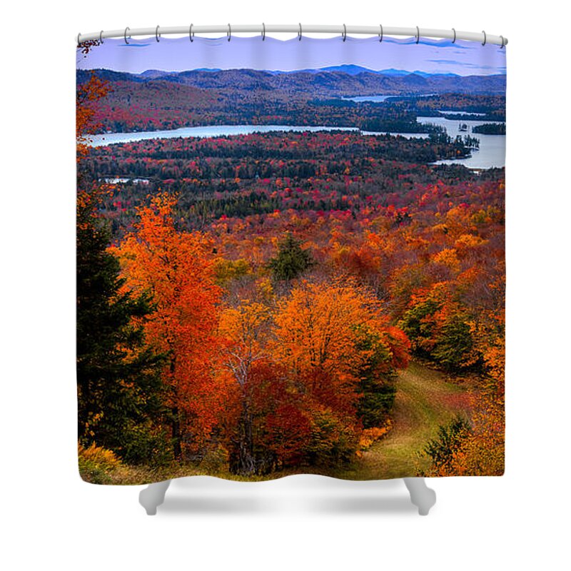 View From Mccauley Mountain Ii Shower Curtain featuring the photograph View From McCauley Mountain II by David Patterson