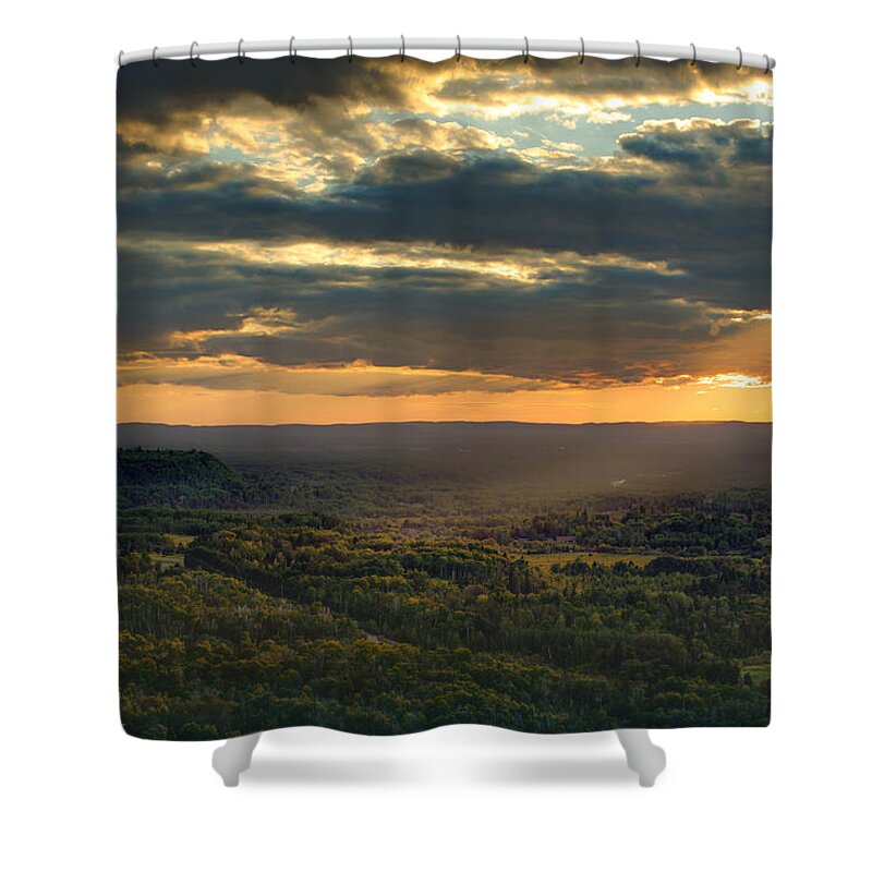 Canada Shower Curtain featuring the photograph View from Mt McKay ski hill by Jakub Sisak