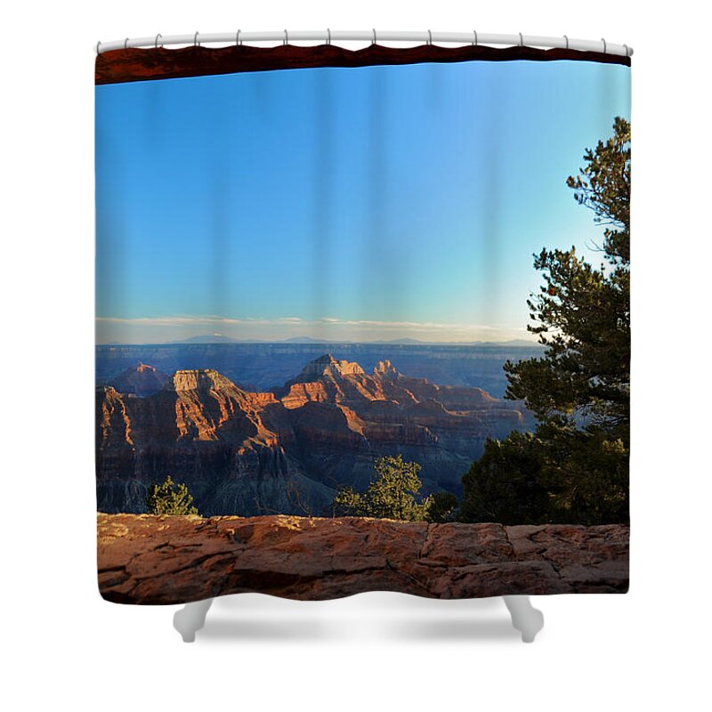 Landscape Shower Curtain featuring the photograph View of the Past by Richard Gehlbach