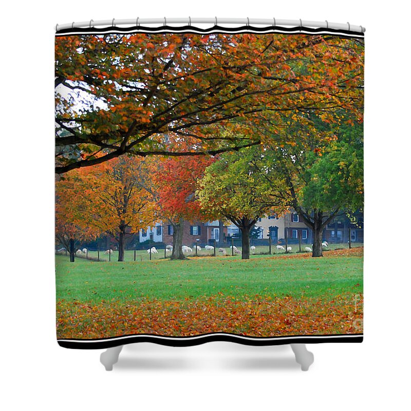 Autumn Shower Curtain featuring the photograph Village Autumn by Kerri Farley