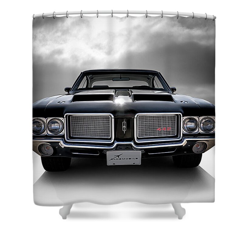 Car Shower Curtain featuring the digital art Vintage 442 by Douglas Pittman