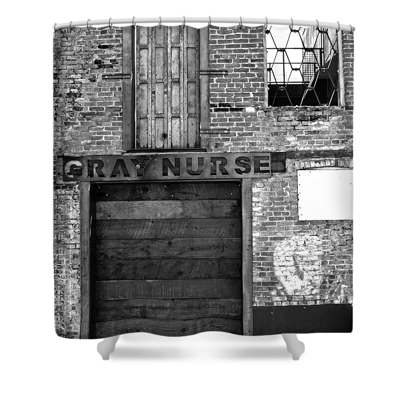 Gray Shower Curtain featuring the photograph Vintage Brick by Holly Blunkall