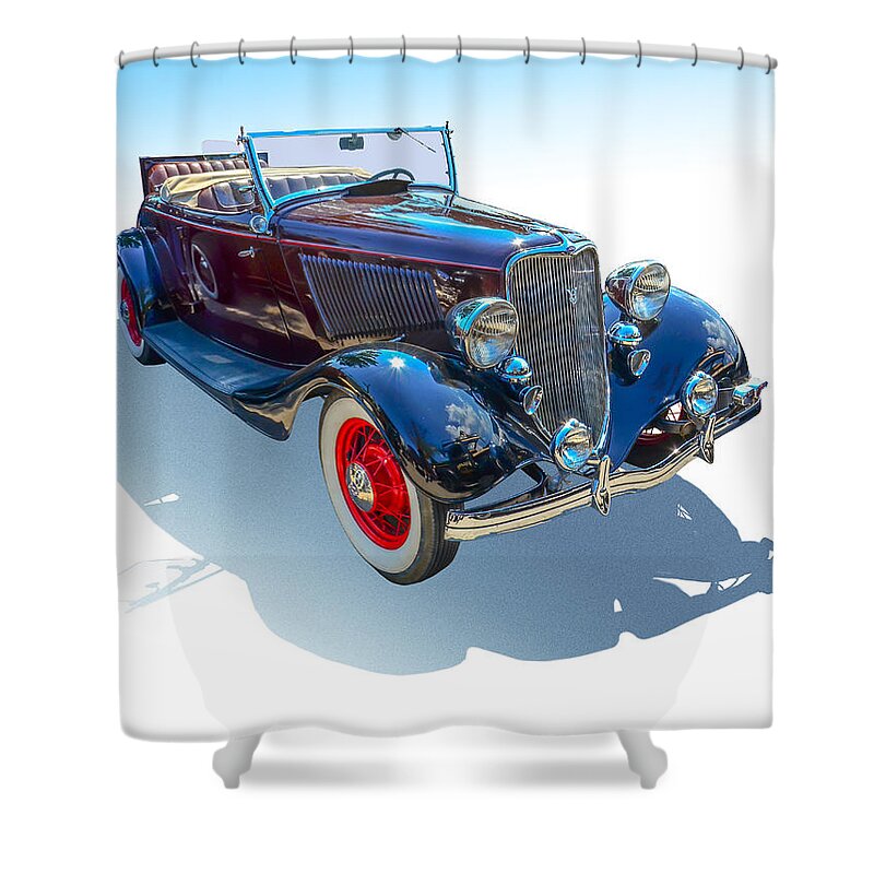 Auto Shower Curtain featuring the photograph Vintage Convertible by Gianfranco Weiss