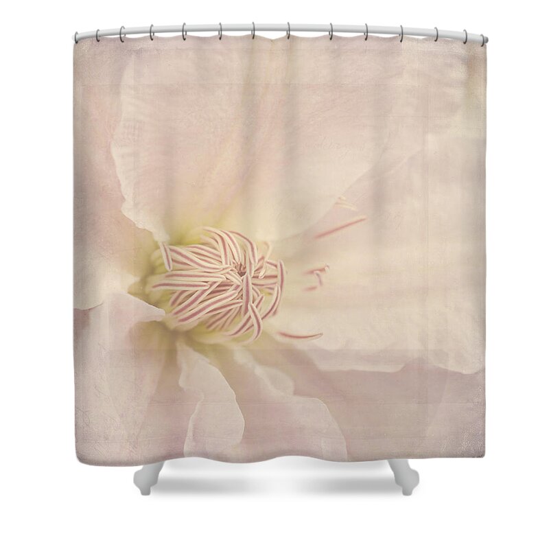 A Beautiful Place Shower Curtain featuring the photograph Vintage Flower Art - A Beautiful Place by Jordan Blackstone