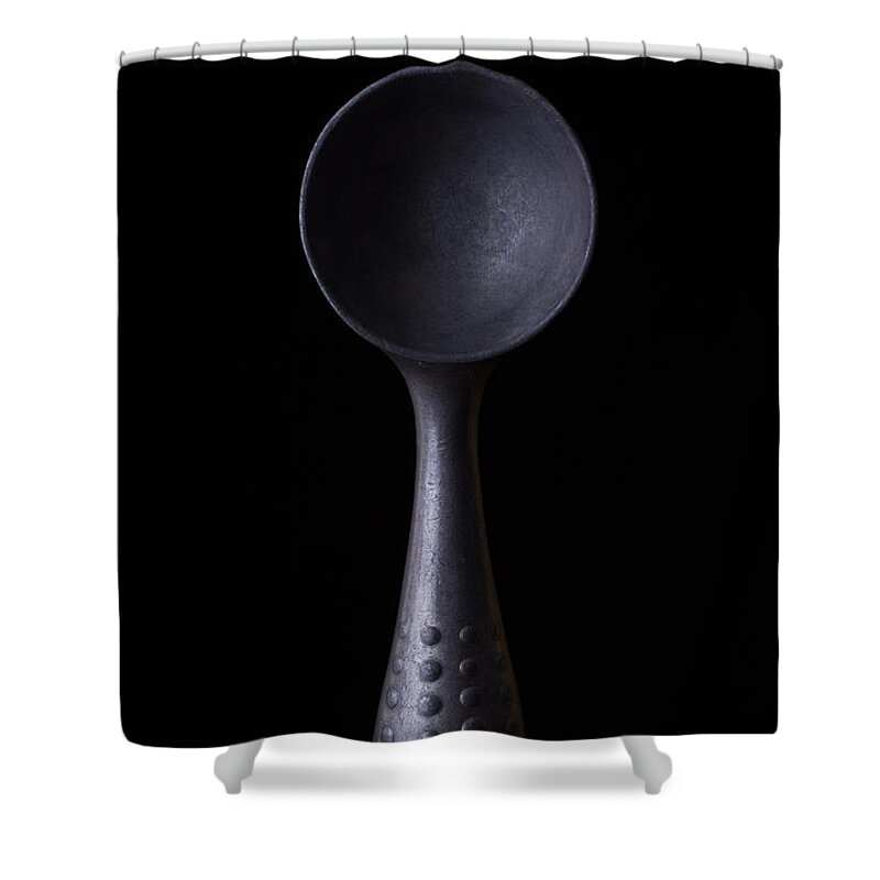 Metal Shower Curtain featuring the photograph Vintage Ice Cream Scoop by Edward Fielding