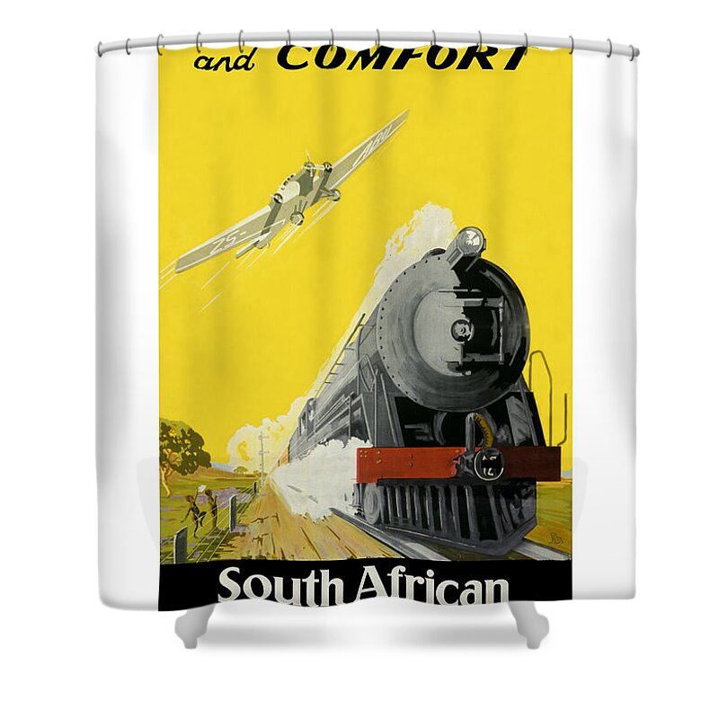 Railroad Shower Curtain featuring the photograph Vintage Railroad Ad 1939 by Andrew Fare