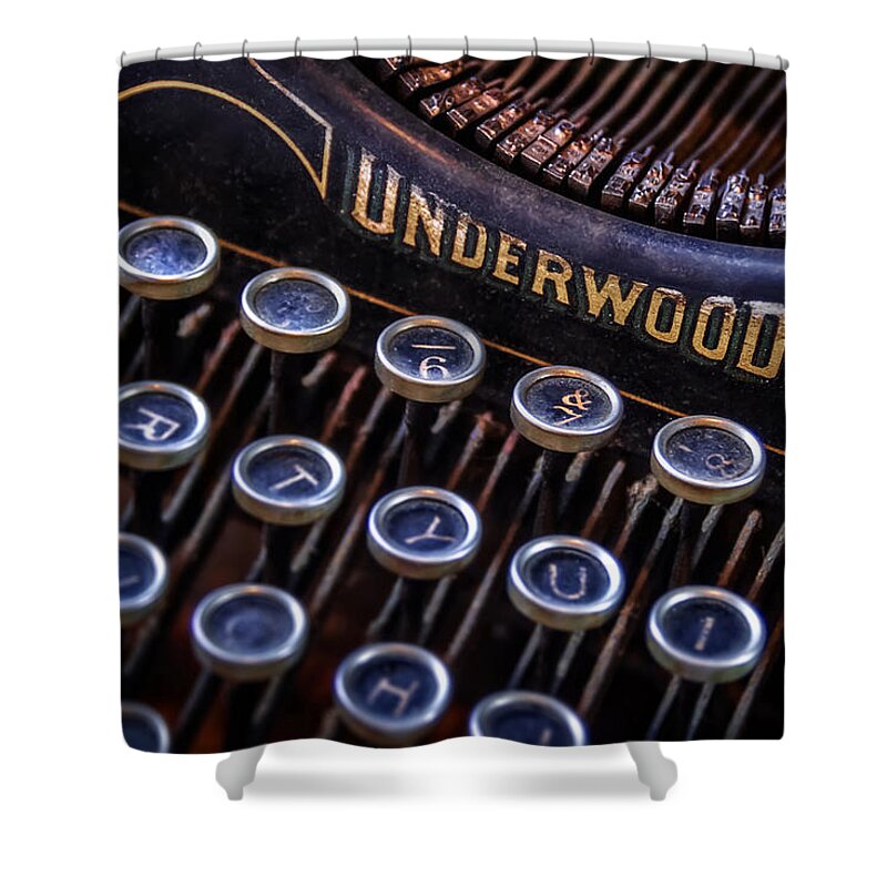 Retro Shower Curtain featuring the photograph Vintage Typewriter 2 by Scott Norris