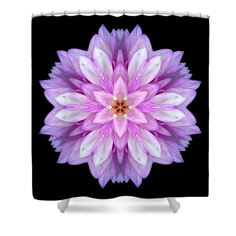 Flower Shower Curtain featuring the photograph Violet Dahlia I Flower Mandala by David J Bookbinder