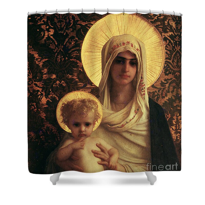 Herbert Shower Curtain featuring the painting Virgin and Child by Antoine Auguste Ernest Herbert