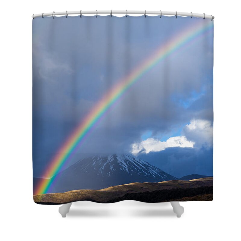 Tongariro National Park Shower Curtain featuring the photograph Tongariro by Weir Here And There