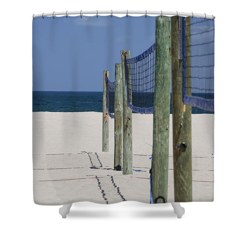 Volleyball Shower Curtain featuring the photograph Volleyball Anyone by Judy Wolinsky