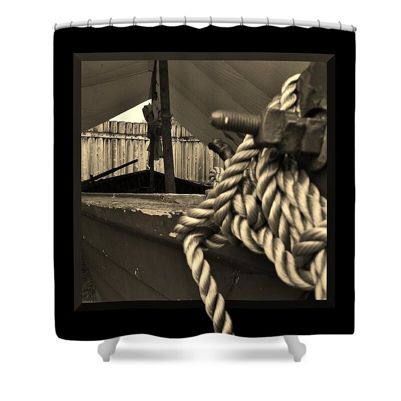 Western Shower Curtain featuring the photograph Voyage to the New World by Barbara St Jean