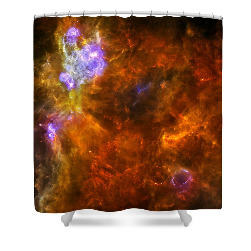 Science Shower Curtain featuring the photograph W3 Nebula by Science Source