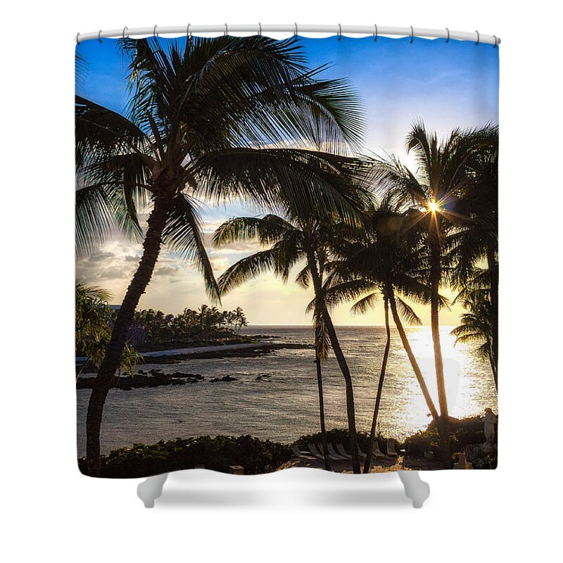 Hawaii Shower Curtain featuring the photograph Waikoloa Sunset by Lars Lentz