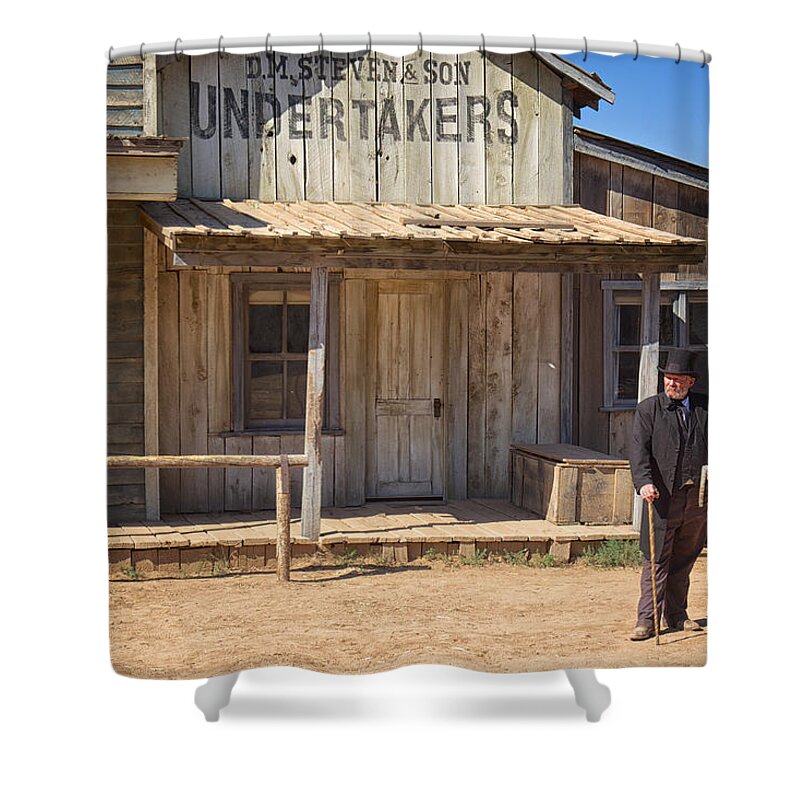 Portraits Shower Curtain featuring the photograph Waiting for High Noon by Mary Lee Dereske