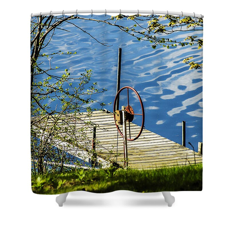 Lake Shower Curtain featuring the photograph Waiting For The Return by Ed Peterson