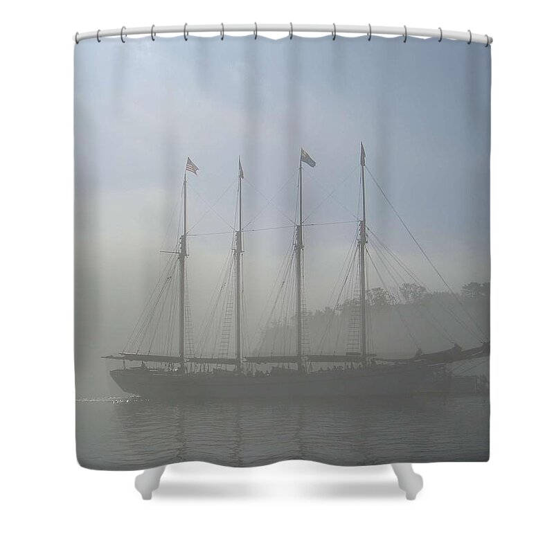 Water Shower Curtain featuring the photograph Waiting for the tide by Carolyn Jacob