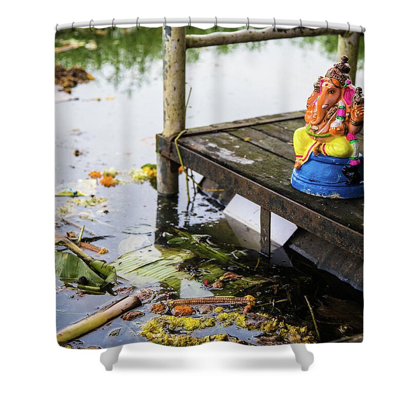 Hinduism Shower Curtain featuring the photograph Waiting For The Turn by Photography By Abhey Singh