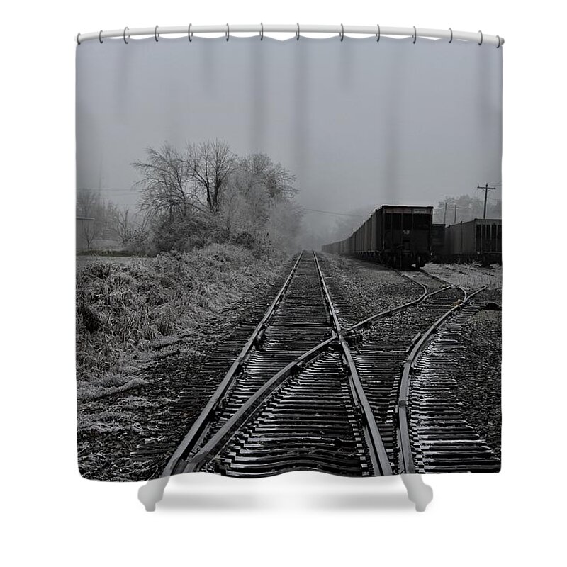 Landscape Shower Curtain featuring the photograph Waiting On The Side by David Zarecor