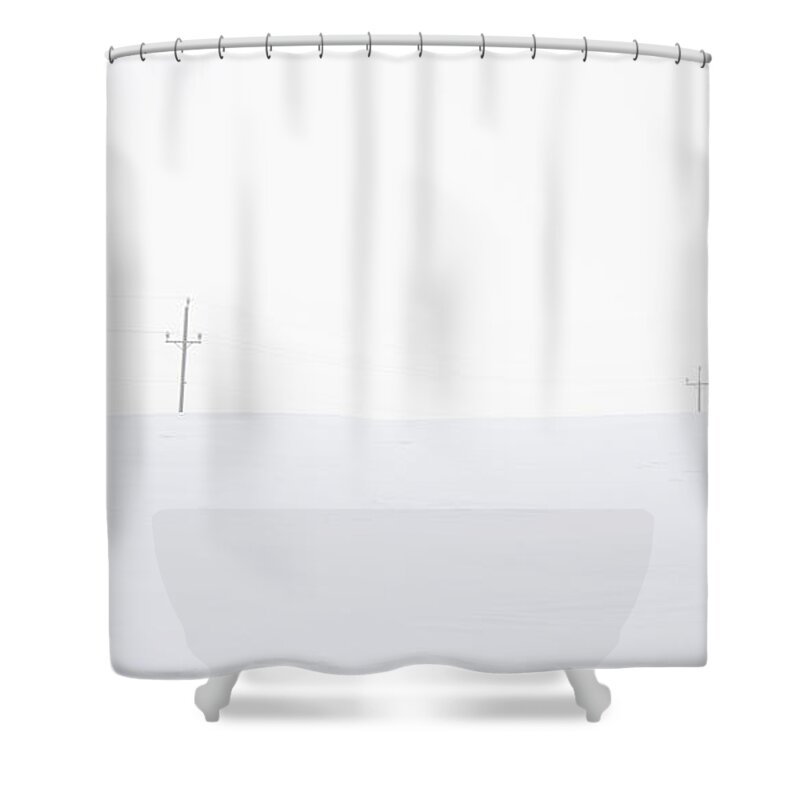 Winter Shower Curtain featuring the photograph Waiting by Sandra Parlow