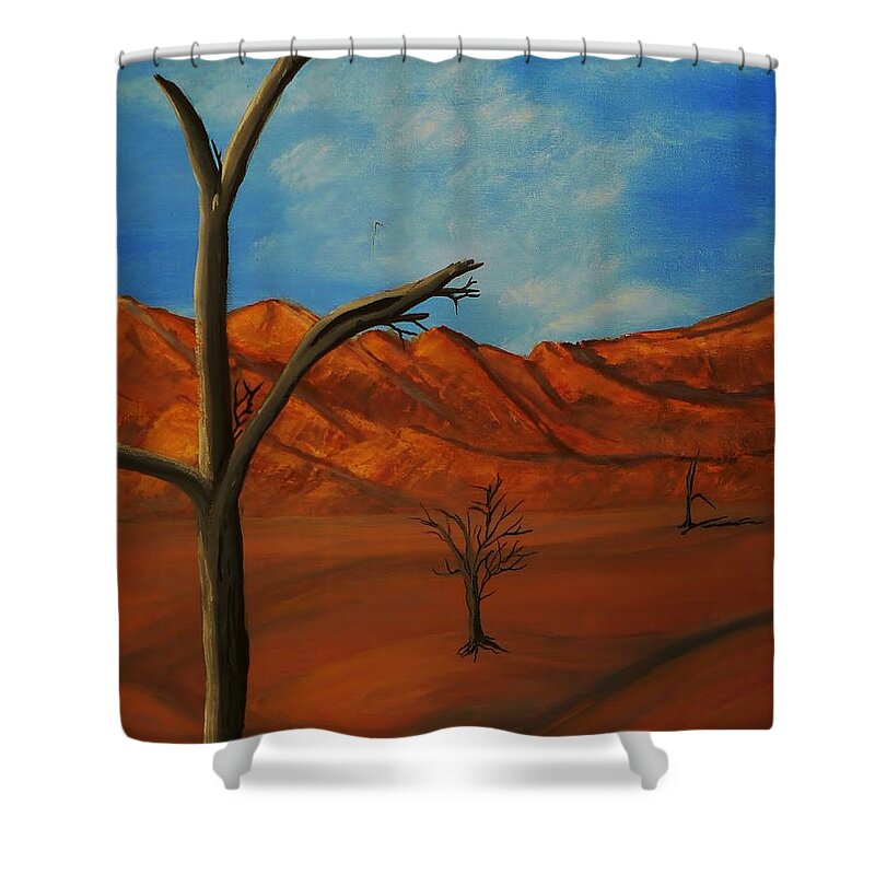 Painting Shower Curtain featuring the painting War Remains by Barbara St Jean