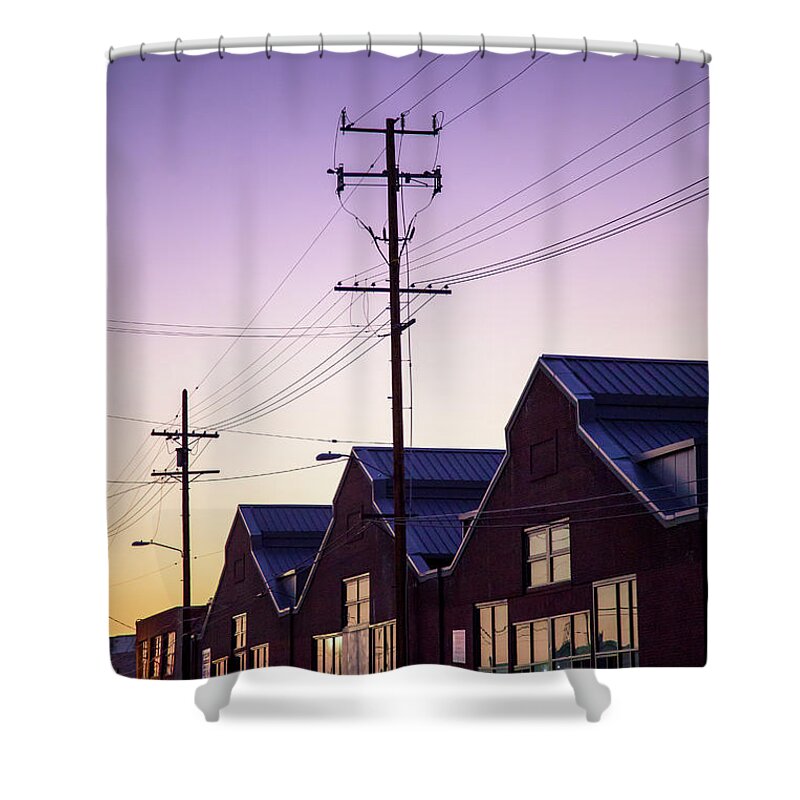 Tranquility Shower Curtain featuring the photograph Warehouse District by Hal Bergman Photography