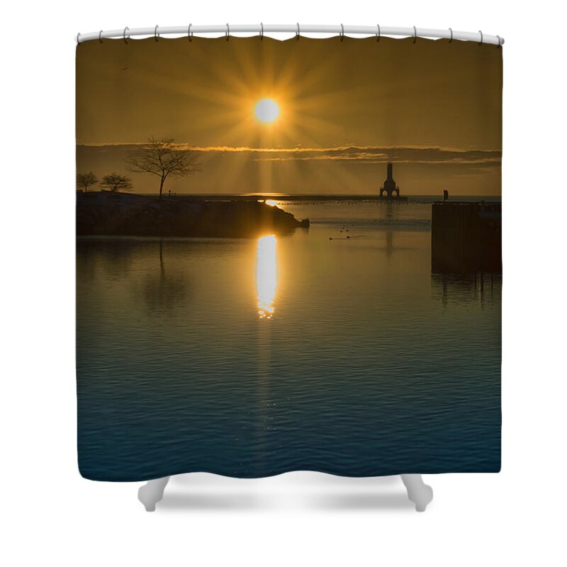 Sunrise Shower Curtain featuring the photograph Warming Sun by James Meyer