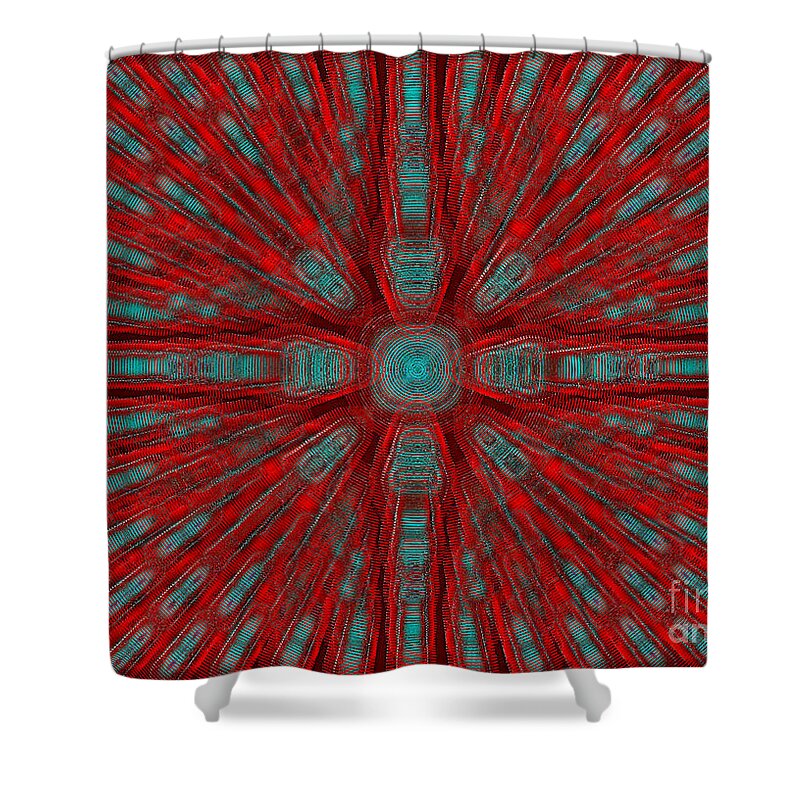 Lattice Shower Curtain featuring the digital art Warp Factor One by Stan Reckard