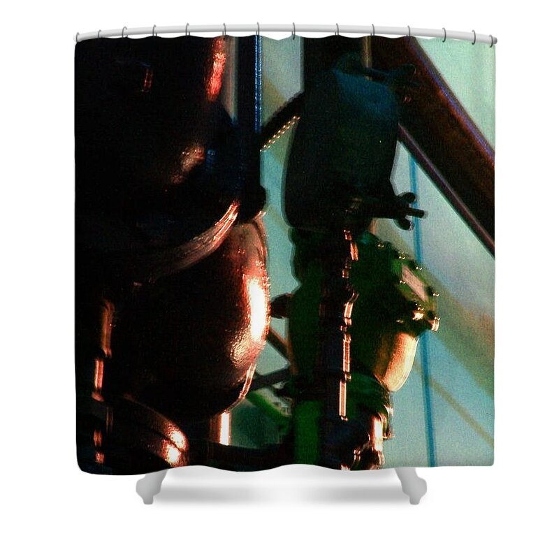 Industrial Architectural Shower Curtain featuring the photograph Warriors Watch Sears Mechanicals by Cleaster Cotton