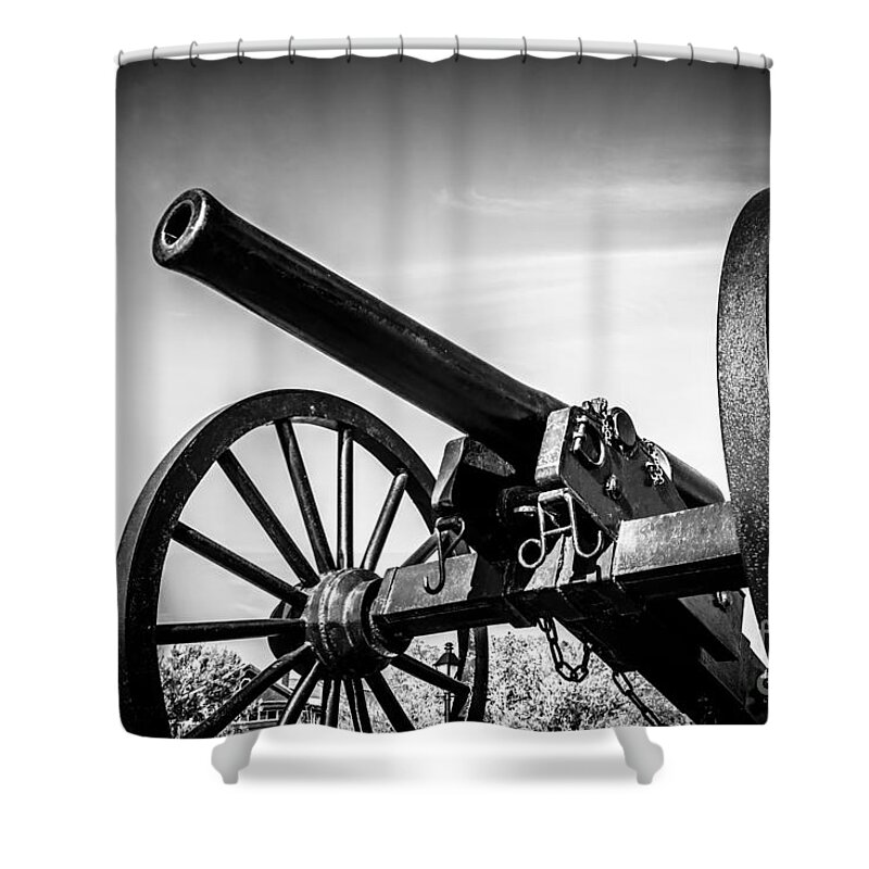 1861 Shower Curtain featuring the photograph Washington Artillery Park Cannon in New Orleans by Paul Velgos