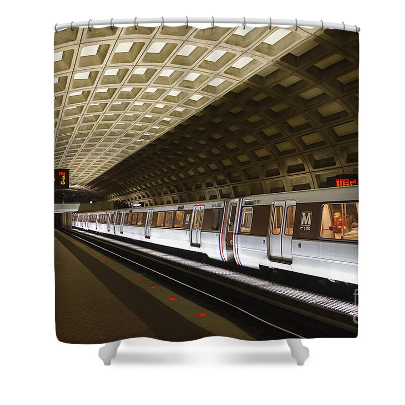 Clarence Holmes Shower Curtain featuring the photograph Washington DC Metro Station III by Clarence Holmes