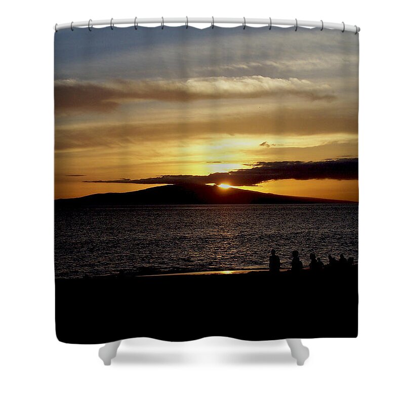 Sunset Shower Curtain featuring the photograph Watching the Sunset by Ron Roberts